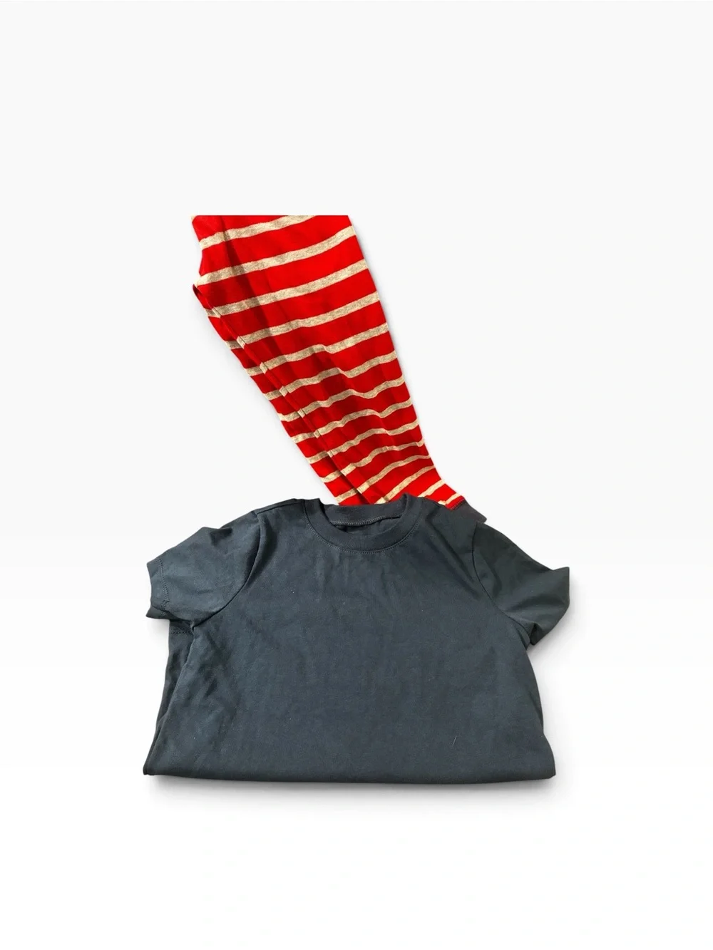 Garanimals Navy Top with Red & Cream Striped Pajama Pants 3T/4T
